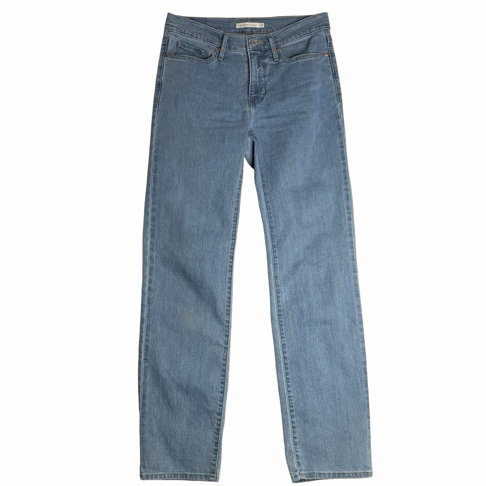 Levi's 314 Shaping Straight Light‎ Wash Tummy Slimming Denim Size 28
